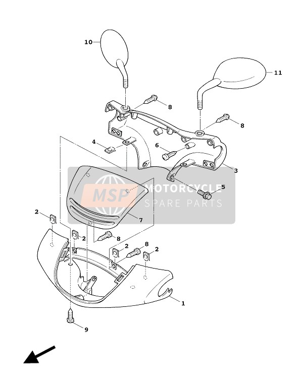 901600580300, Screw, Round Tappin, Yamaha, 5